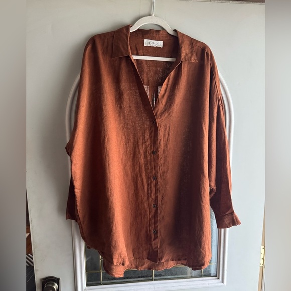 L*SPACE Rio Linen Tunic - Coffee size M / L - Picture 13 of 16